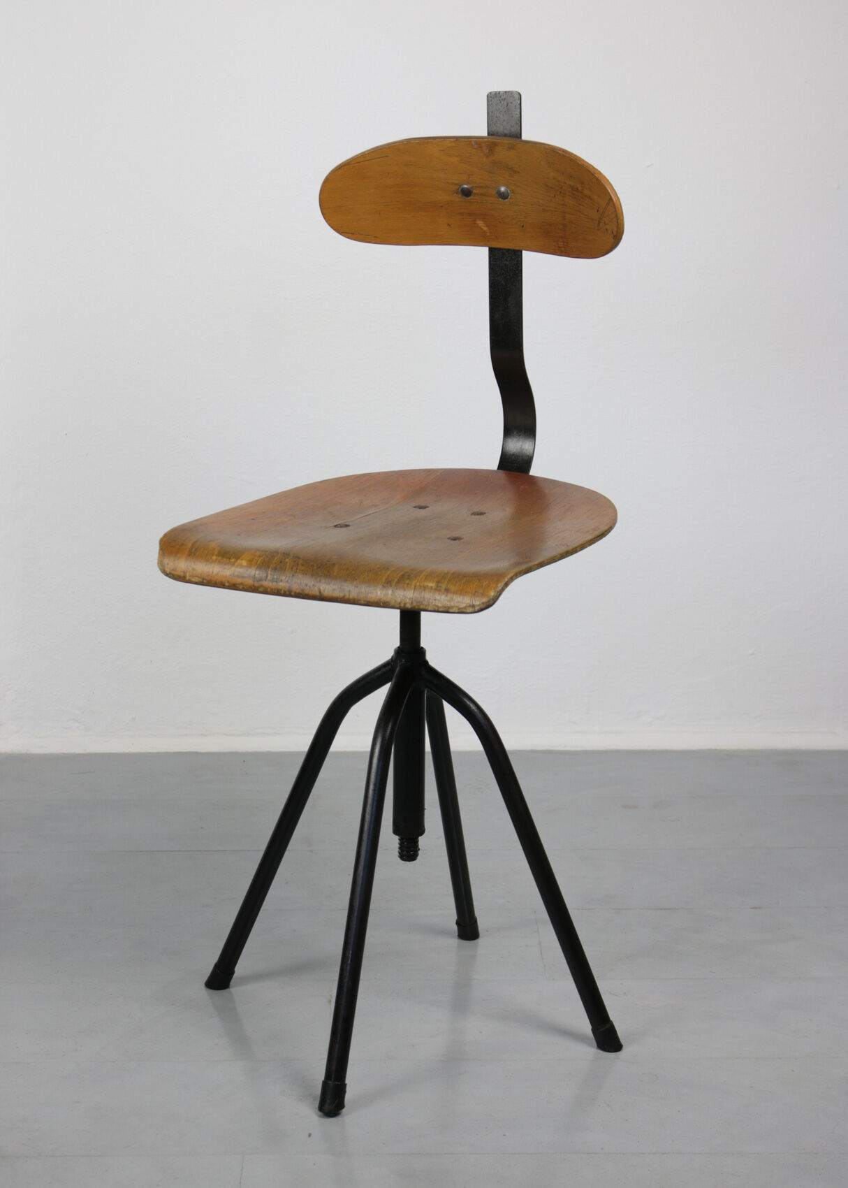 Pair of  swivel chairs industrial black, 1960s