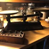 Old cast iron scale with weight