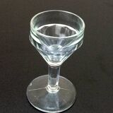 2 verres à pied bistrot verre transparent à facettes