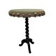 Table française ancienne avec velours et franges, fin du XIXe siècle