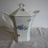 Antique porcelain coffee pot Blue flowers