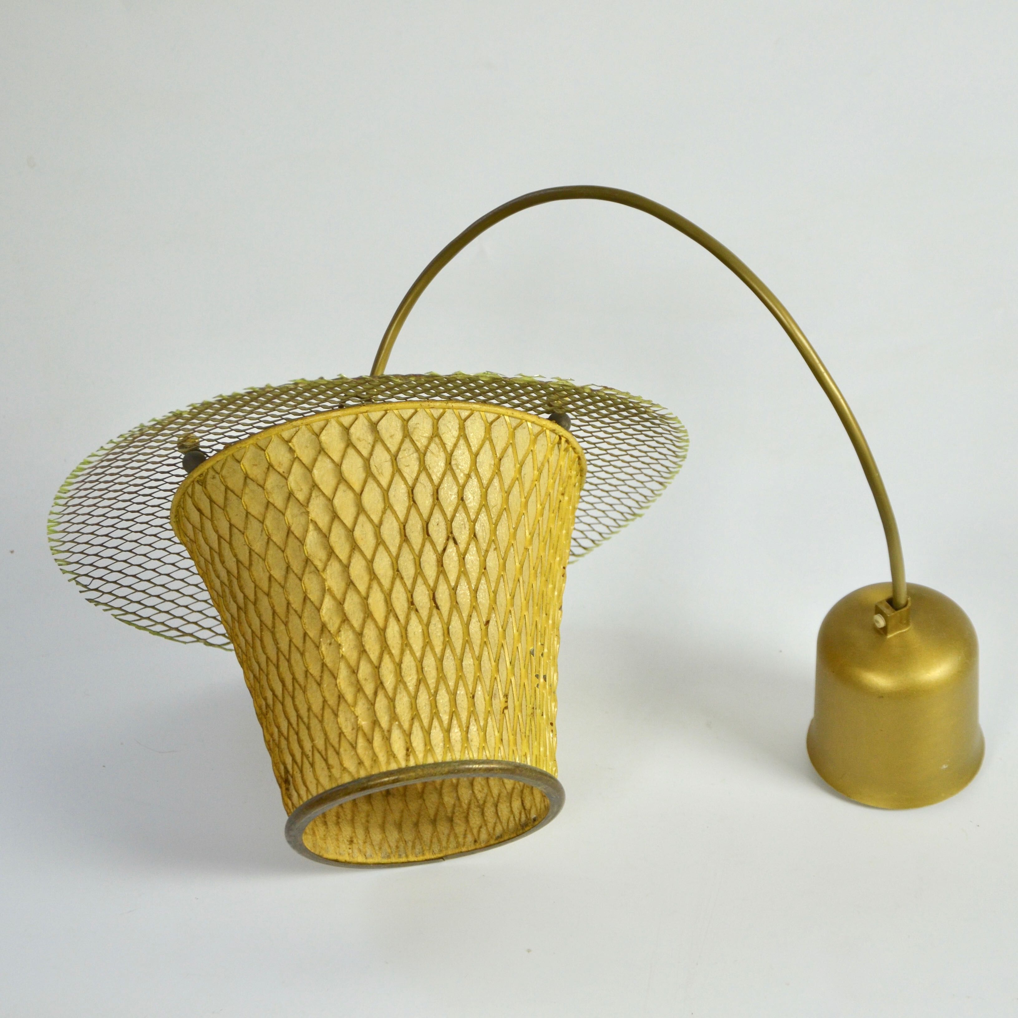 Perforated sheet metal chandelier 1950's