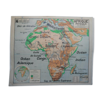 Affiche scolaire Afrique physique Bruley n°16