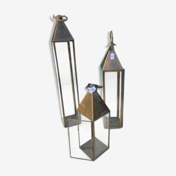 Series 3 lanterns metal bronze color