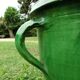Pot de jardin Castelnaudary vert vernissé,  jardinière 19 siècle France