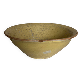 19th century farm bowl in glazed earth from Dieulefit