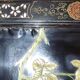 Table basse japonaise décor floral et oiseaux/vintage