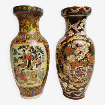 2 Vases céramique / porcelaine de Chine , Asie