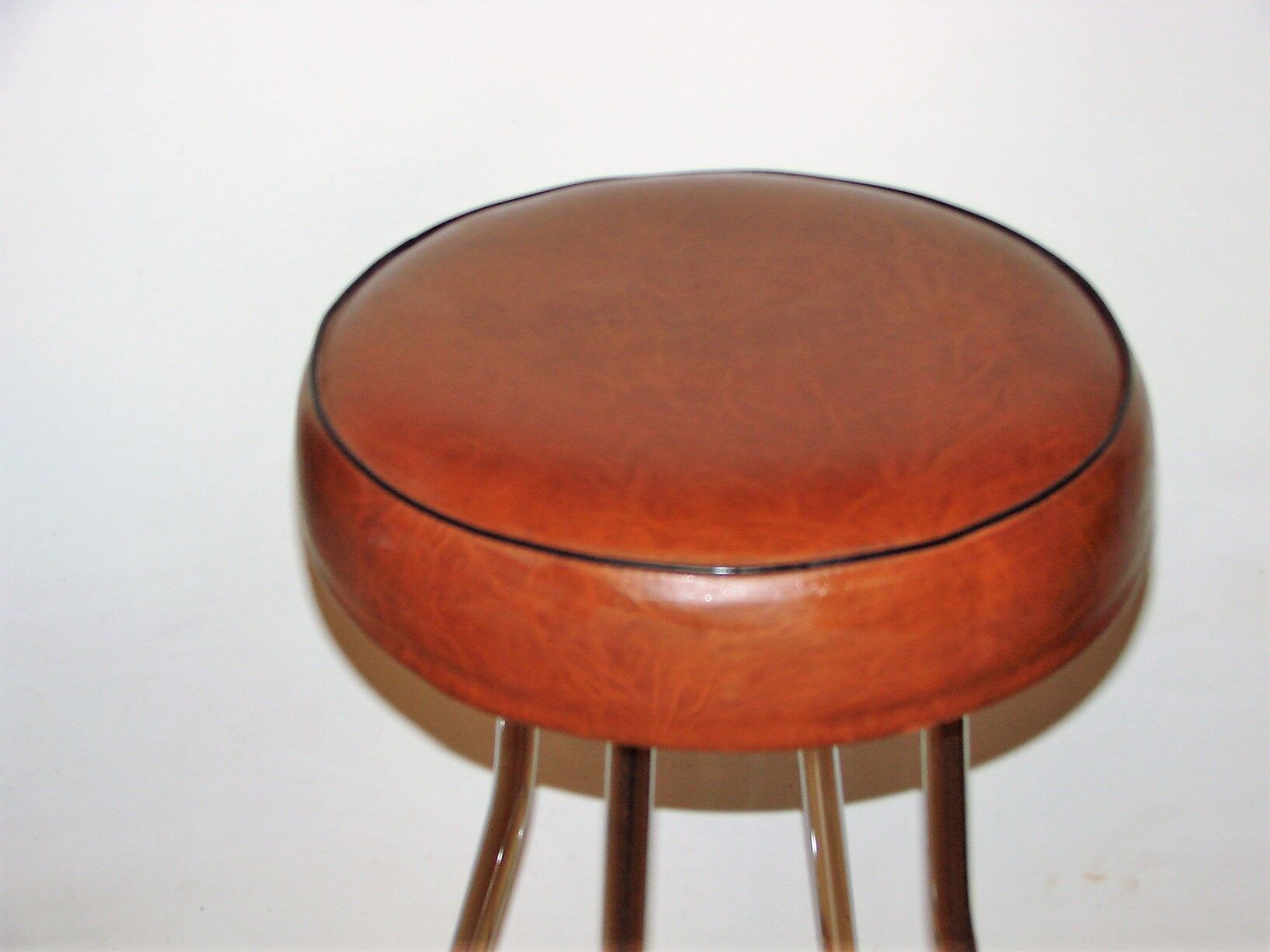 Pair of hockers, bar chairs 70s