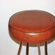 Pair of hockers, bar chairs 70s