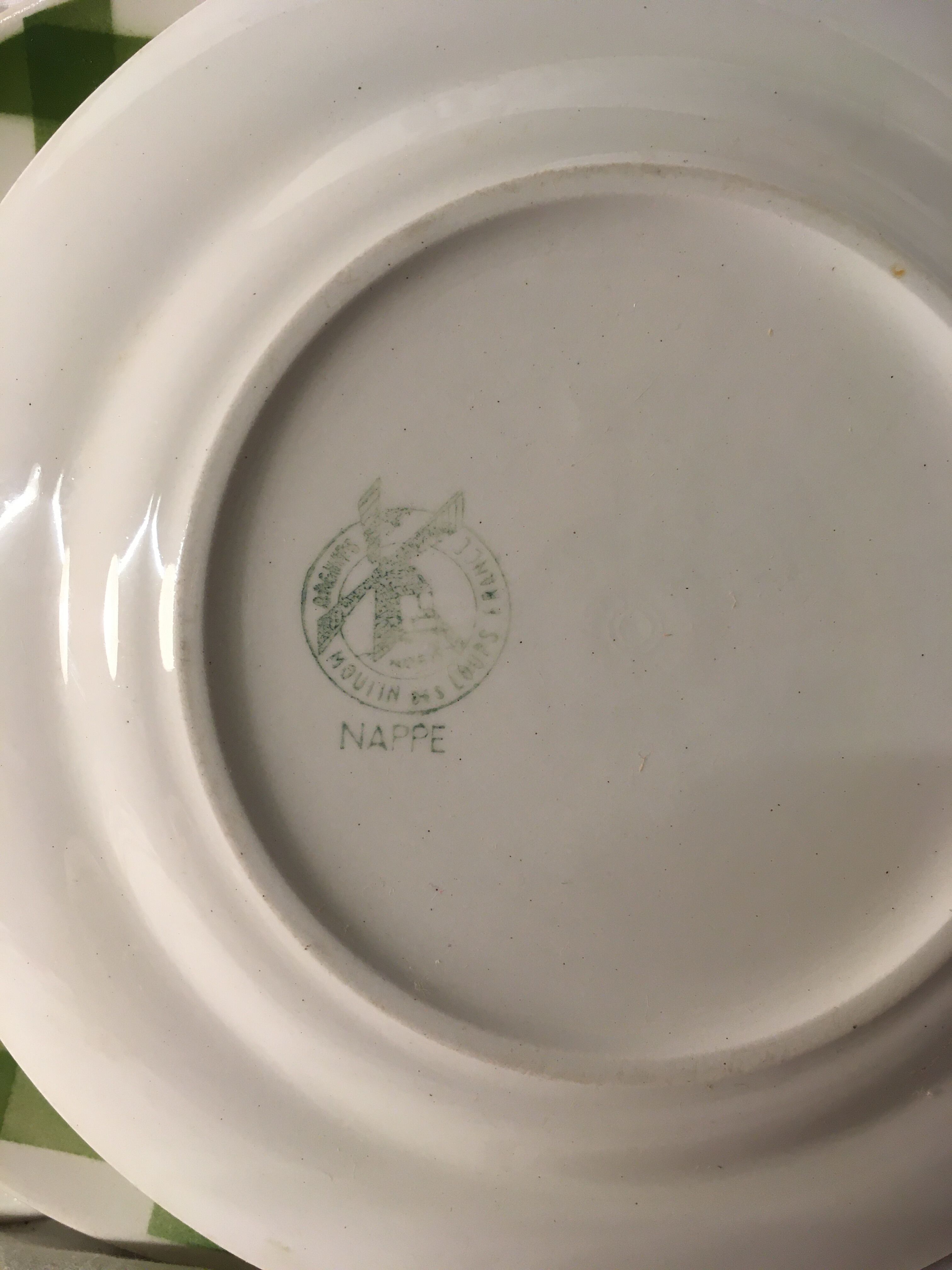 6 dessert plates Orchies wolf mill