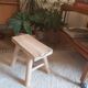 Solid wood raw stool