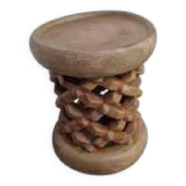 Tabouret Africain Bamiléké Brun