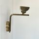 Vintage wall lamp, brass and sandblasted glass, France, 1970