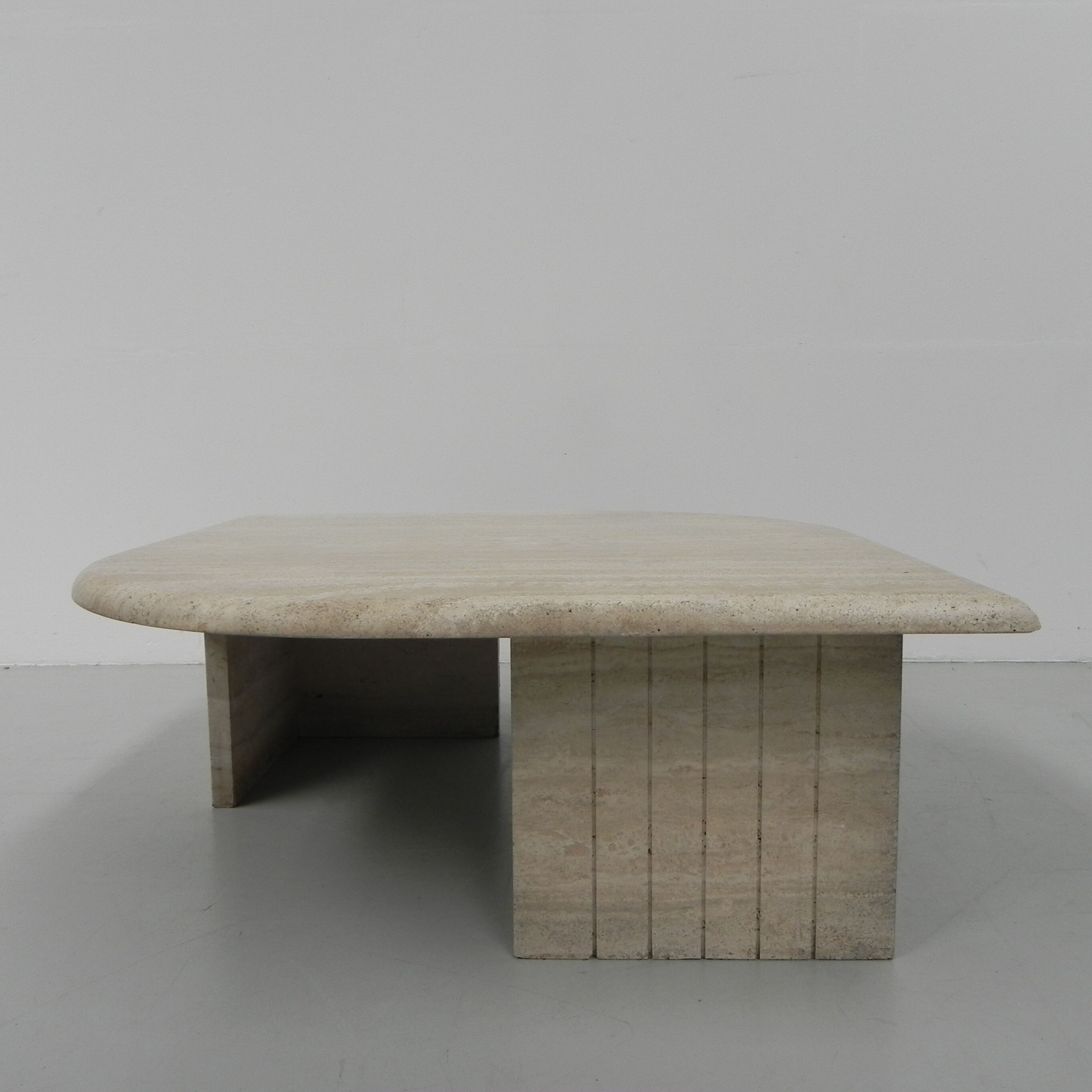 Travertine coffee table