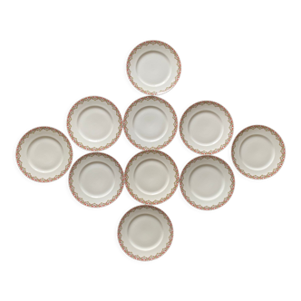 Service porcelain plates Limoges collab Bernardaud