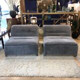 Pair of sofa-forming armchair designer Giovanni Offredi