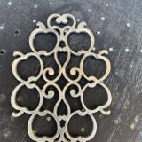Pewter trivet, vintage apples model