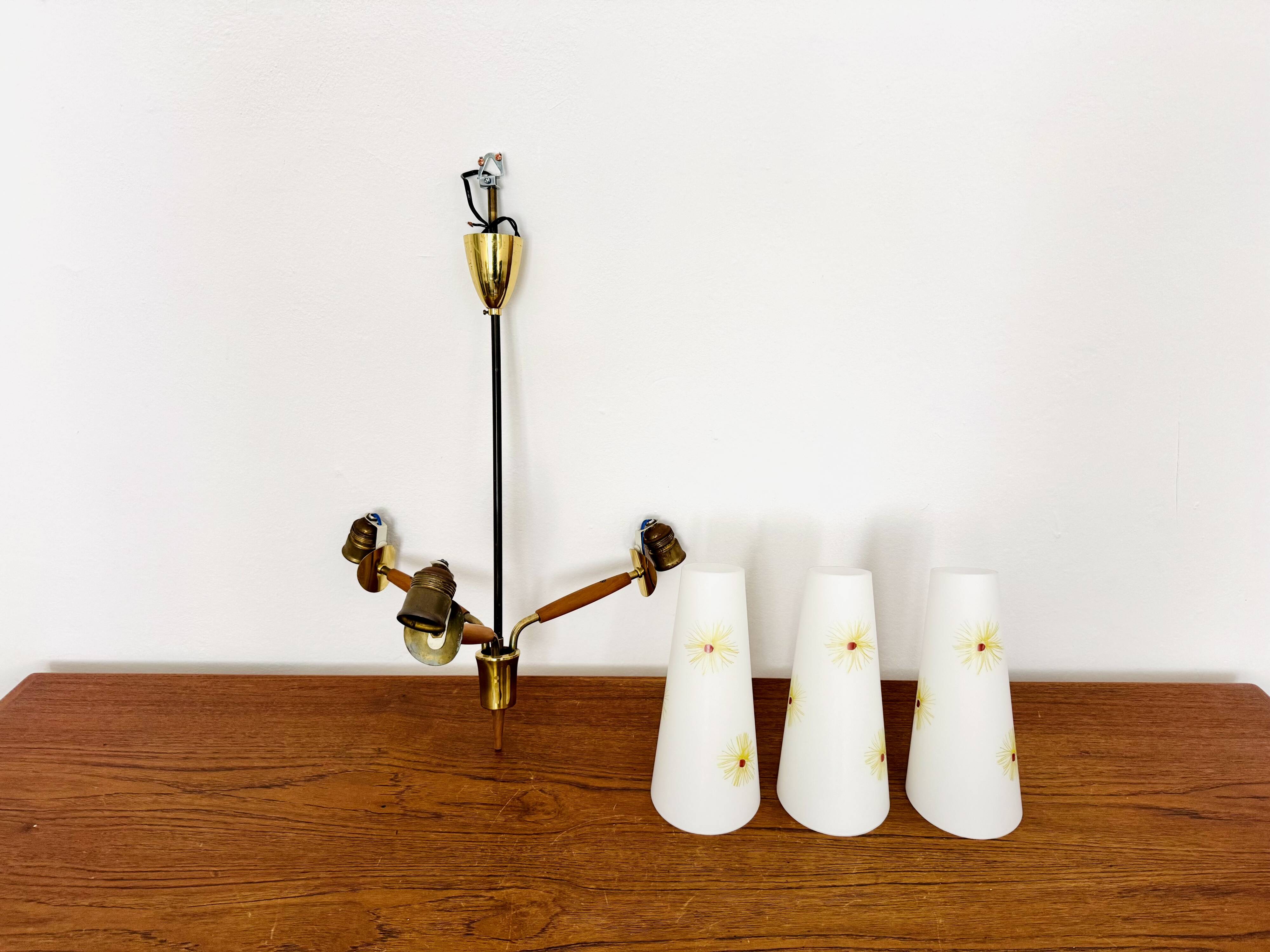 Brass Chandelier by Rupert Nikoll