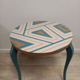 Painted art deco pedestal table
