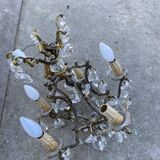Chandelier cage bronze grapevines