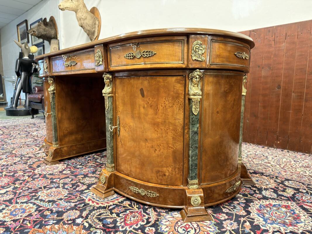 Antique French Louis XIV Oval Writing Desk