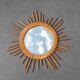 Vintage rattan sun mirror 36cm