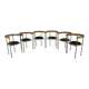 Set of 6 dining chairs by Börge Lindau for Bla Station Sweden 1990s