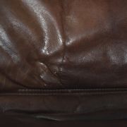 Danish patinated leather adjustable easy chair and ottoman by Berg Furniture, 1970s