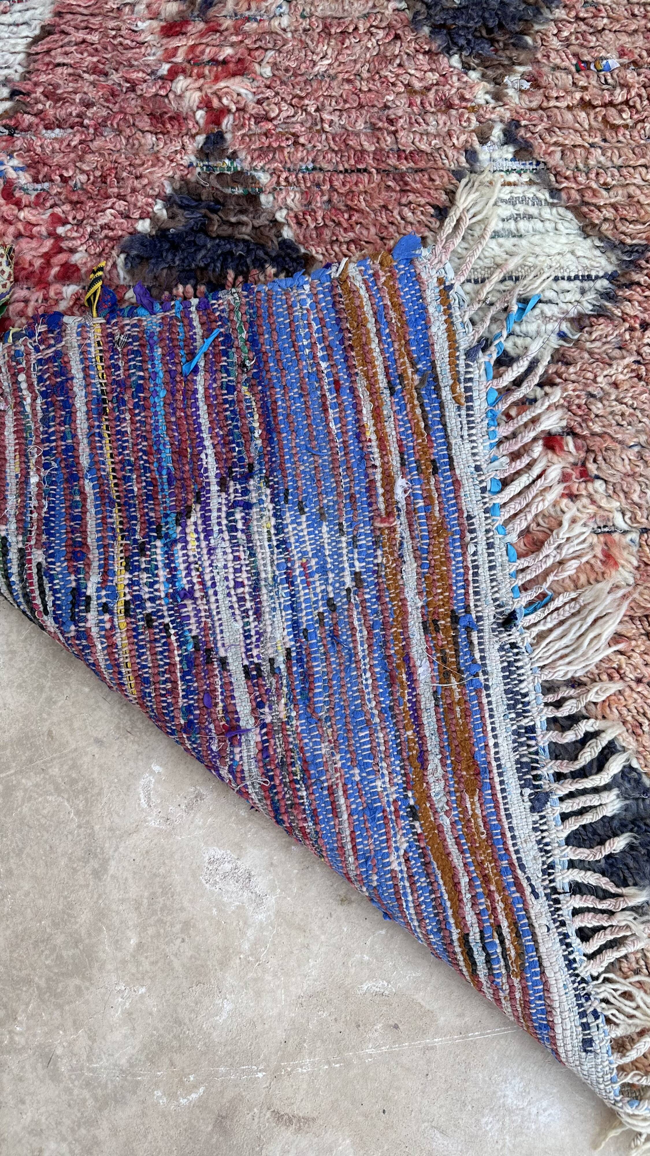 Red Boujad Moroccan rug - 221 x 89 cm