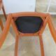 Solid cherry wood chairs and red velvet seat - Set of 4 - Louis Philippe style