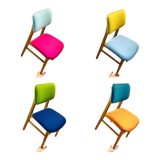 Four middle century chairs