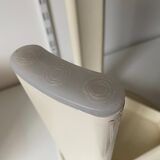 Tabouret blanc gedy par Olaf von Bohr années 70