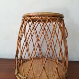Rattan side table