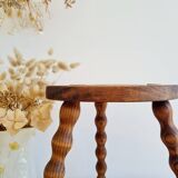 Antique wooden tripod stool