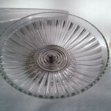 Glass Art Deco bowl with metal base