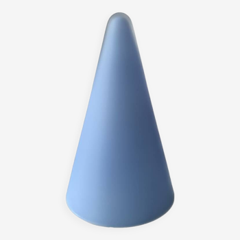 Lampe cône SCE Teepee  vintage en verre bleu