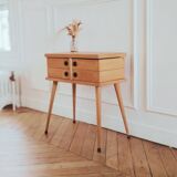 Worker/ Renovated vintage Scandinavian bedside table, 1950s-60s