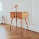 Worker, renovated Scandinavian bedside table, 1950s-60s.