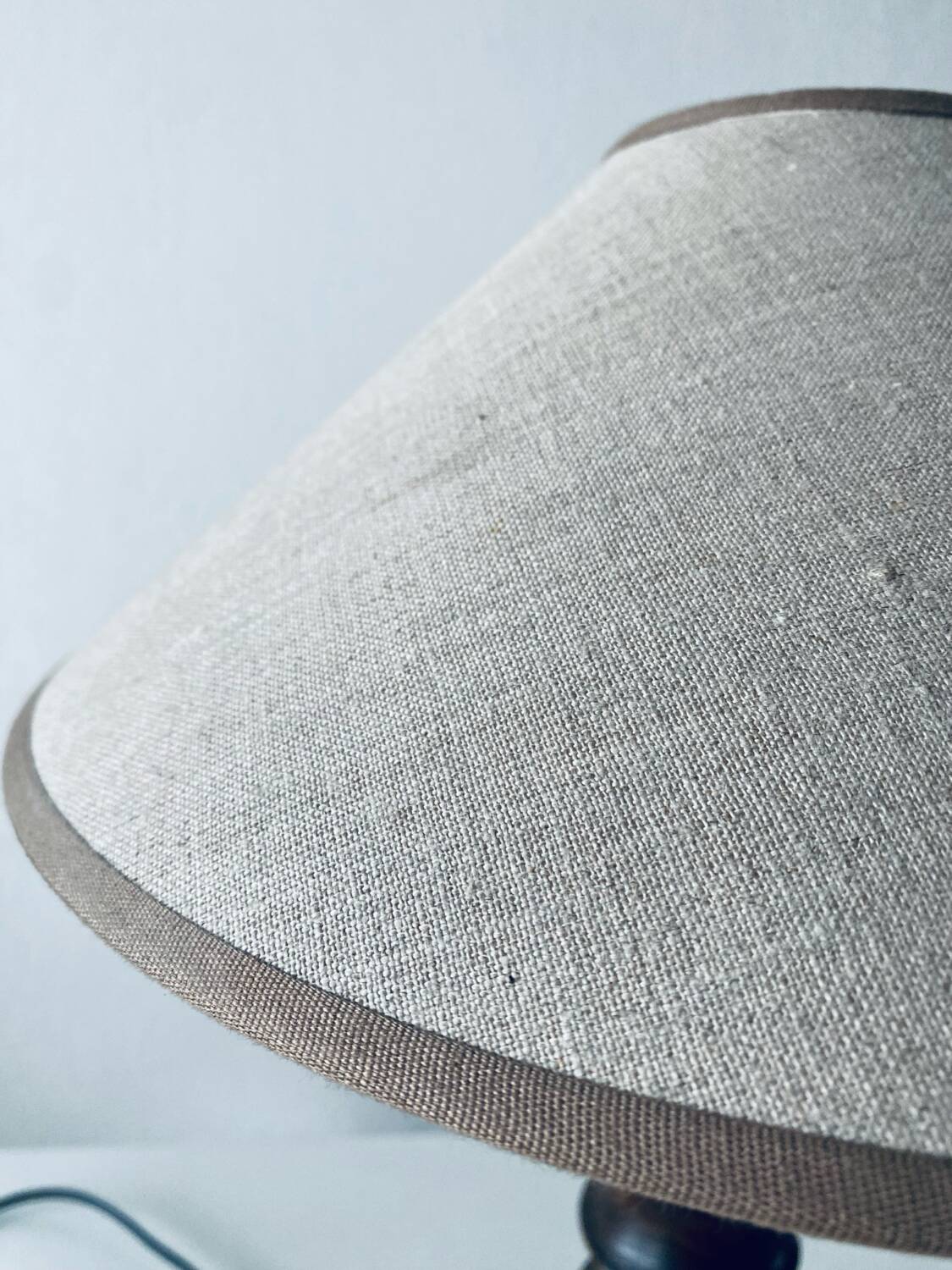 Turned wooden chalet lamp