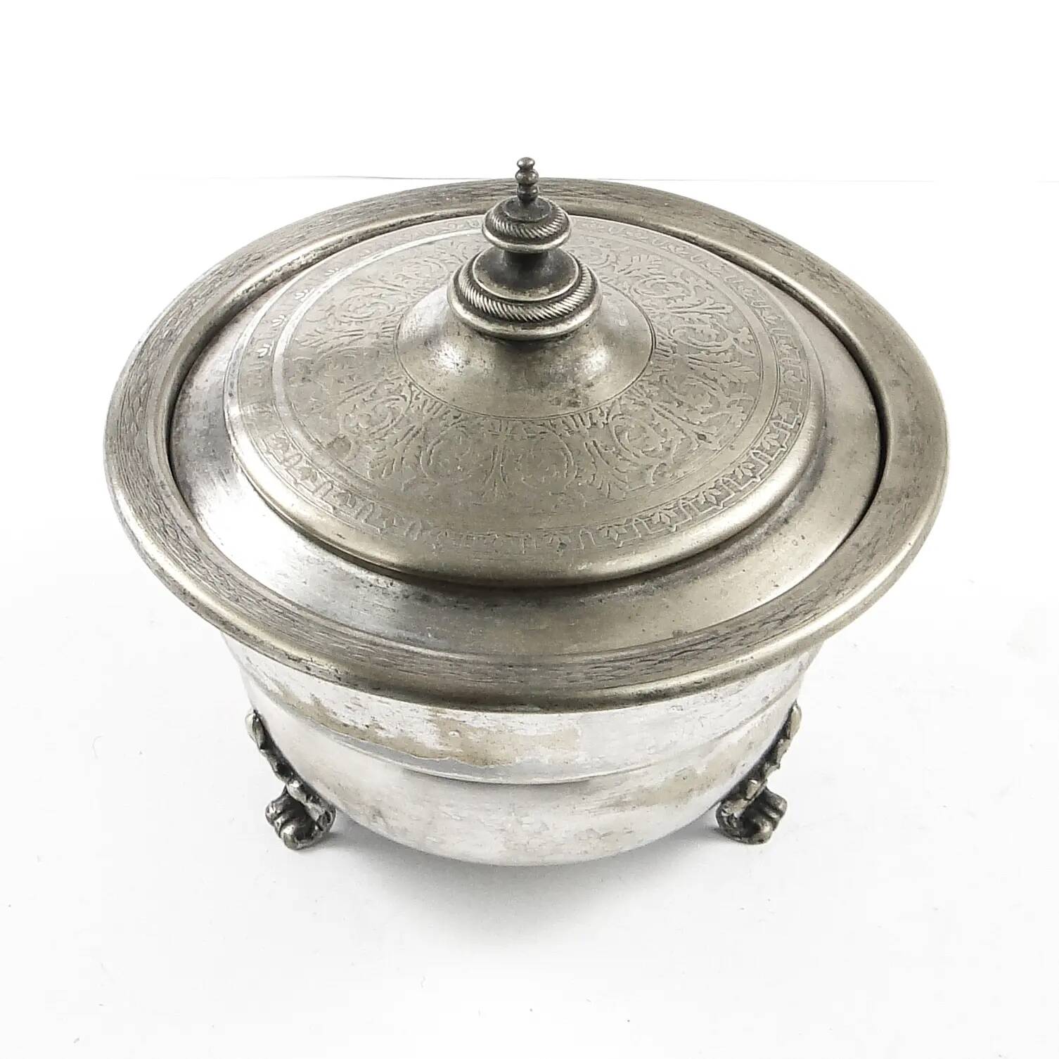 Eclectic caviar server, silver-plated brass, Henneberg Brothers, Poland, 19th century