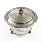 Eclectic caviar server, silver-plated brass, Henneberg Brothers, Poland, 19th century