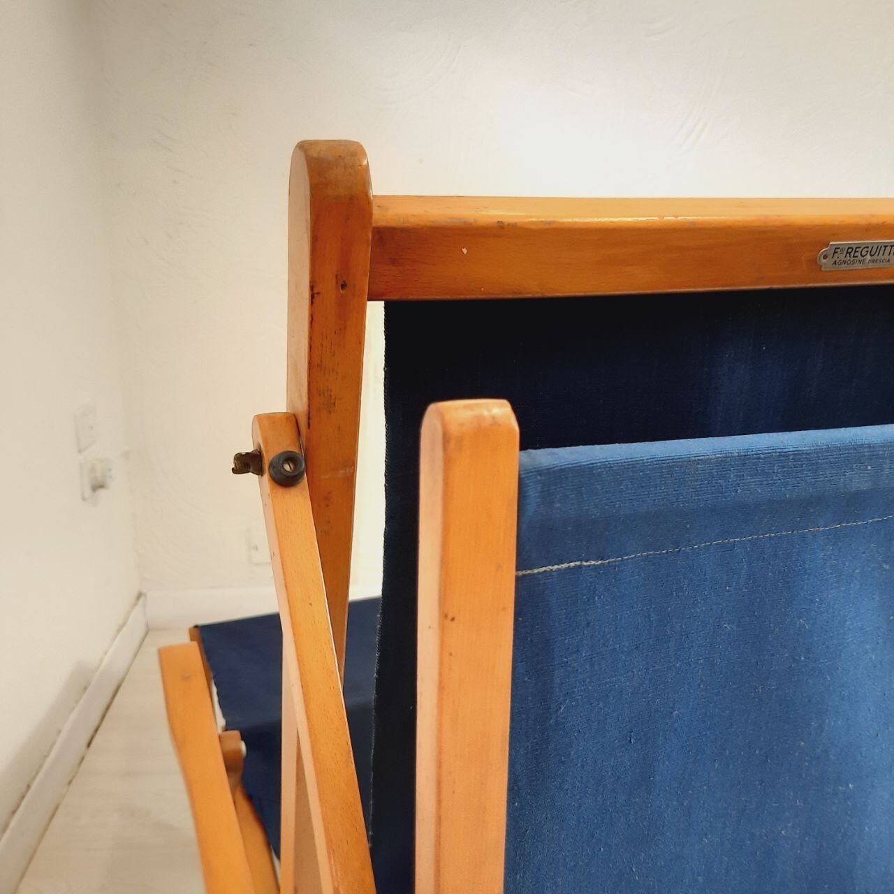 Vintage rehabilitable beach bed, Fratelli Reguitti production