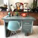 Vintage green metal industrial office