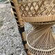 Set of 3 vintage rattan armchairs