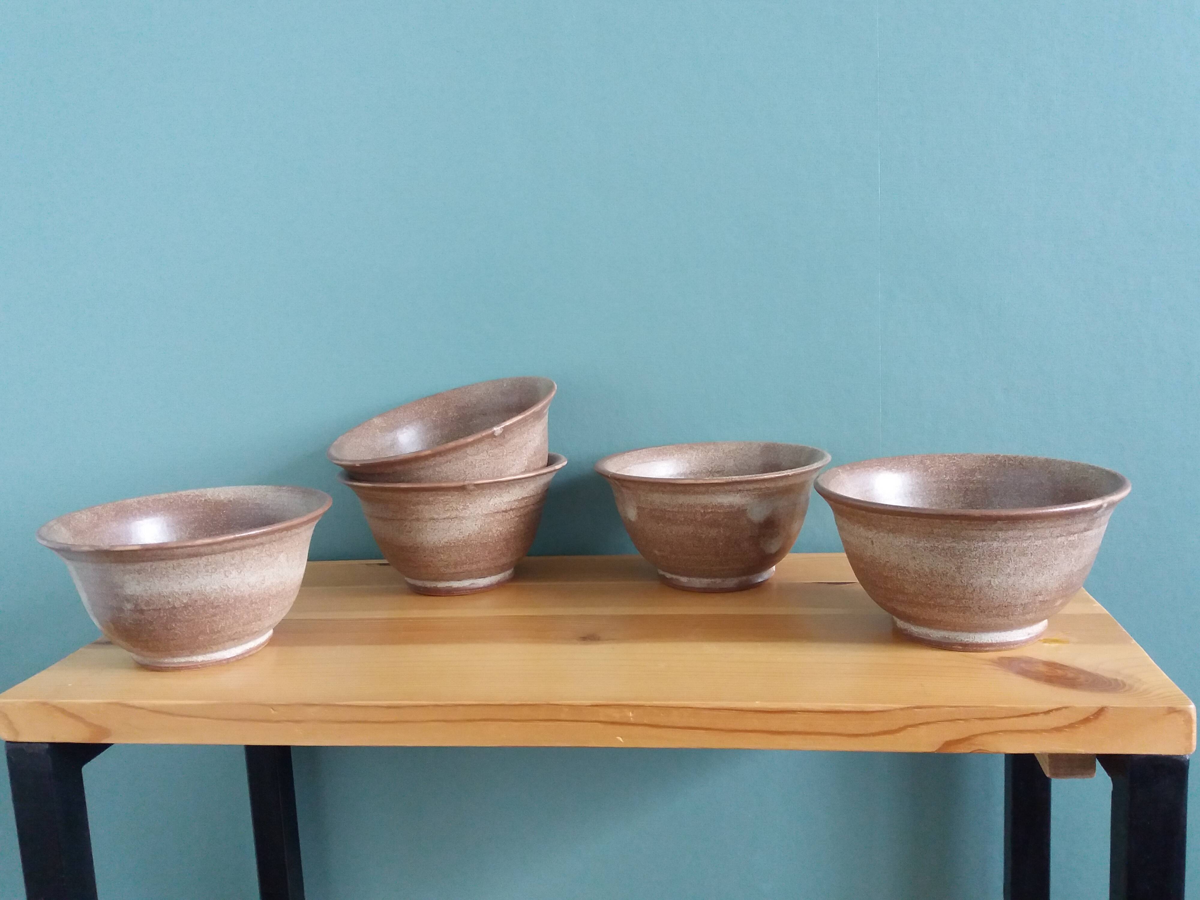 Vallauris Muratore style glazed terracotta bowl