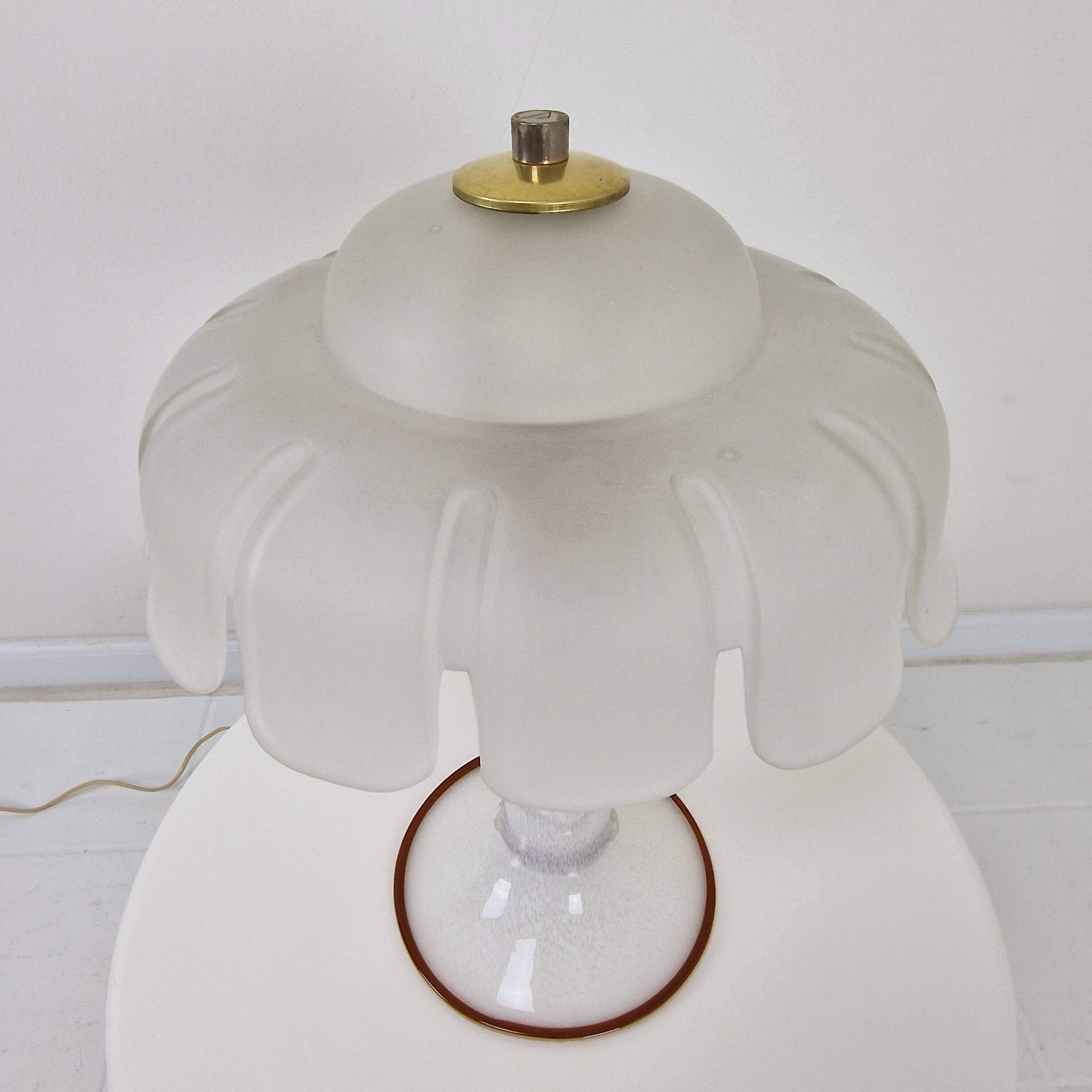 Exquisite Vintage Italian Murano Glass Table Lamp – 1970s/1980s