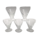 set of 5 glasses with thick bottom feet early twentieth century