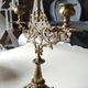 Elegant Antique Chandelier/Candelabra 3 fires in gilded patinated bronze. Baroque/Rococo/Shabby chic style