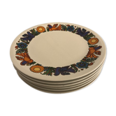 Lot de 8 assiettes Acapulco